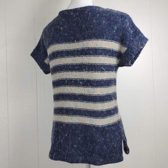 Gap mohair blend striped short sleeve sweater size extra small - Picture 8 of 11